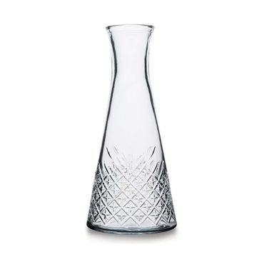 3Pcs 940ml Clear Glass Crystal Cut Carafes