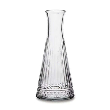 2Pcs 940ml Clear Glass Vertical Stripes Carafes