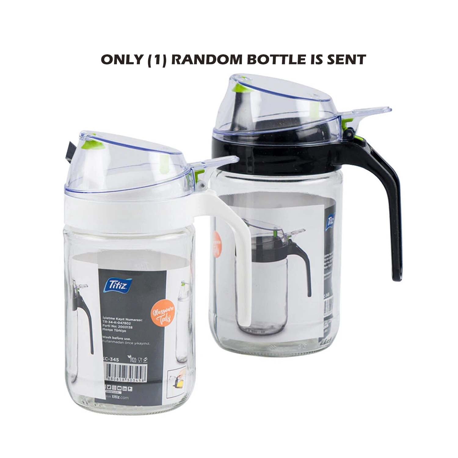 660ml Bottle with Metal Pourer Oil Vinegar Glass Dispenser