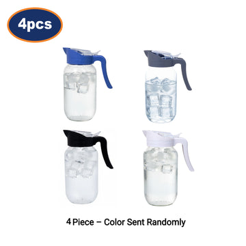 4Pcs 1.5L Clear Glass Pitcher