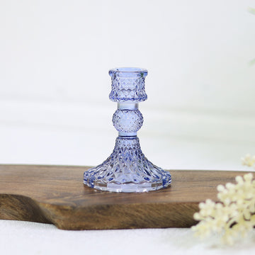 Paisley Lilac Glass Candle Holder