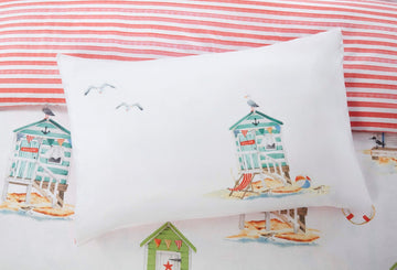 Beach Hut Nautical Duvet Cover Set, Double
