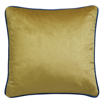 Laurence Llewelyn Bowen LLB Zig Zag Velvet Piped Edge Cushion Cover 43x43cm - Teal & Green