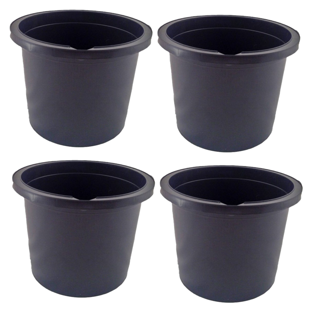 4PCS 2.5 Litres Black Plastic Paint Bucket
