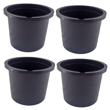4PCS 2.5 Litres Black Plastic Paint Bucket
