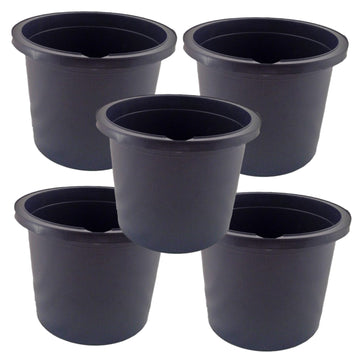 5PCS 2.5 Litres Black Plastic Paint Bucket