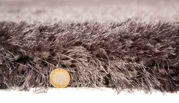 Silky Soft Thick 8cm Shaggy Rug Pearl Charcoal - 63" x 90.5"