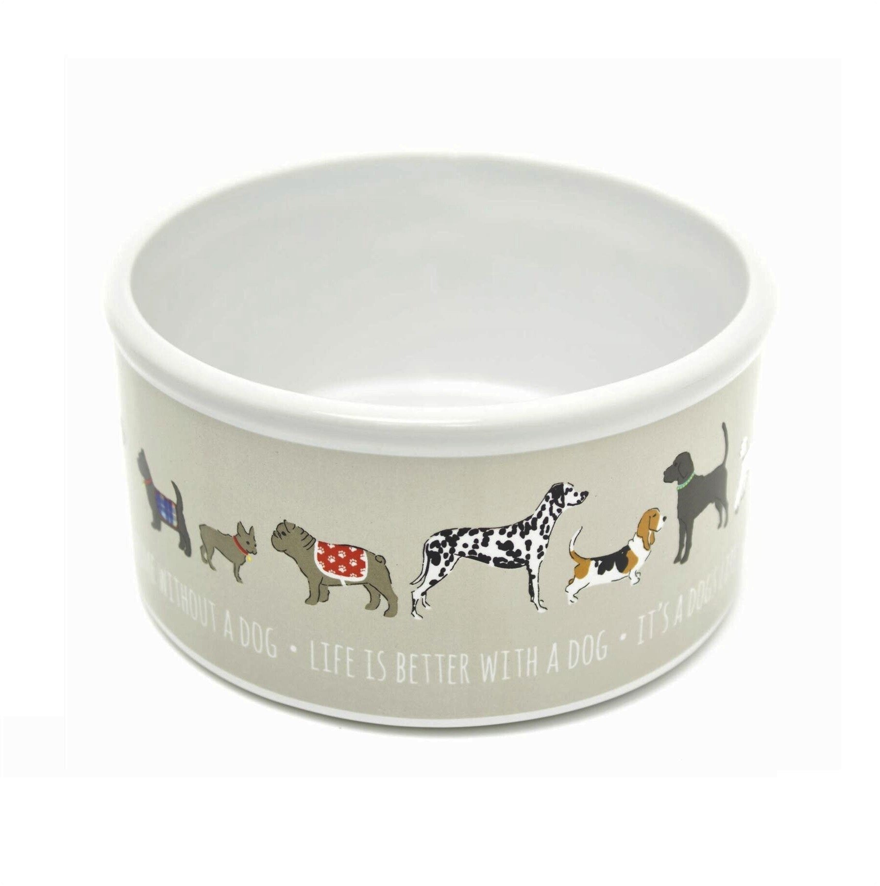 13x6.5cm Cream Pet Bowl