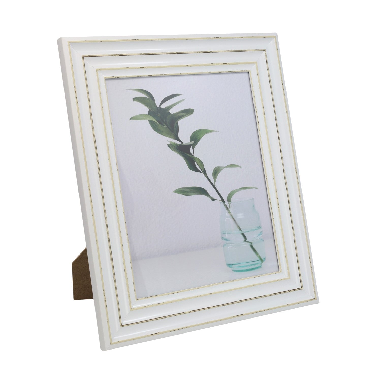 8x10in Antique White Free Standing Photo Frame