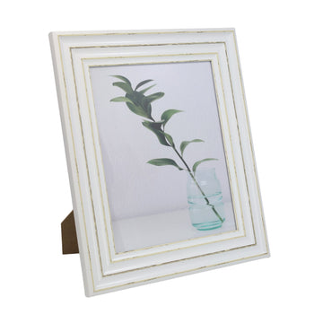 8x10in Antique White Free Standing Photo Frame