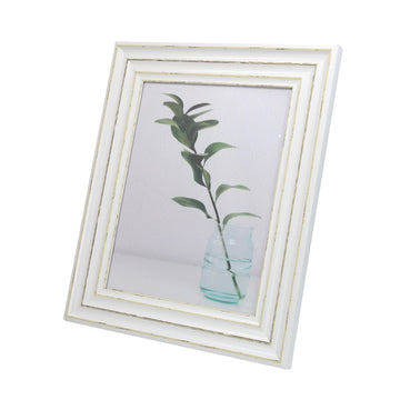 8x10in Antique White Free Standing Photo Frame