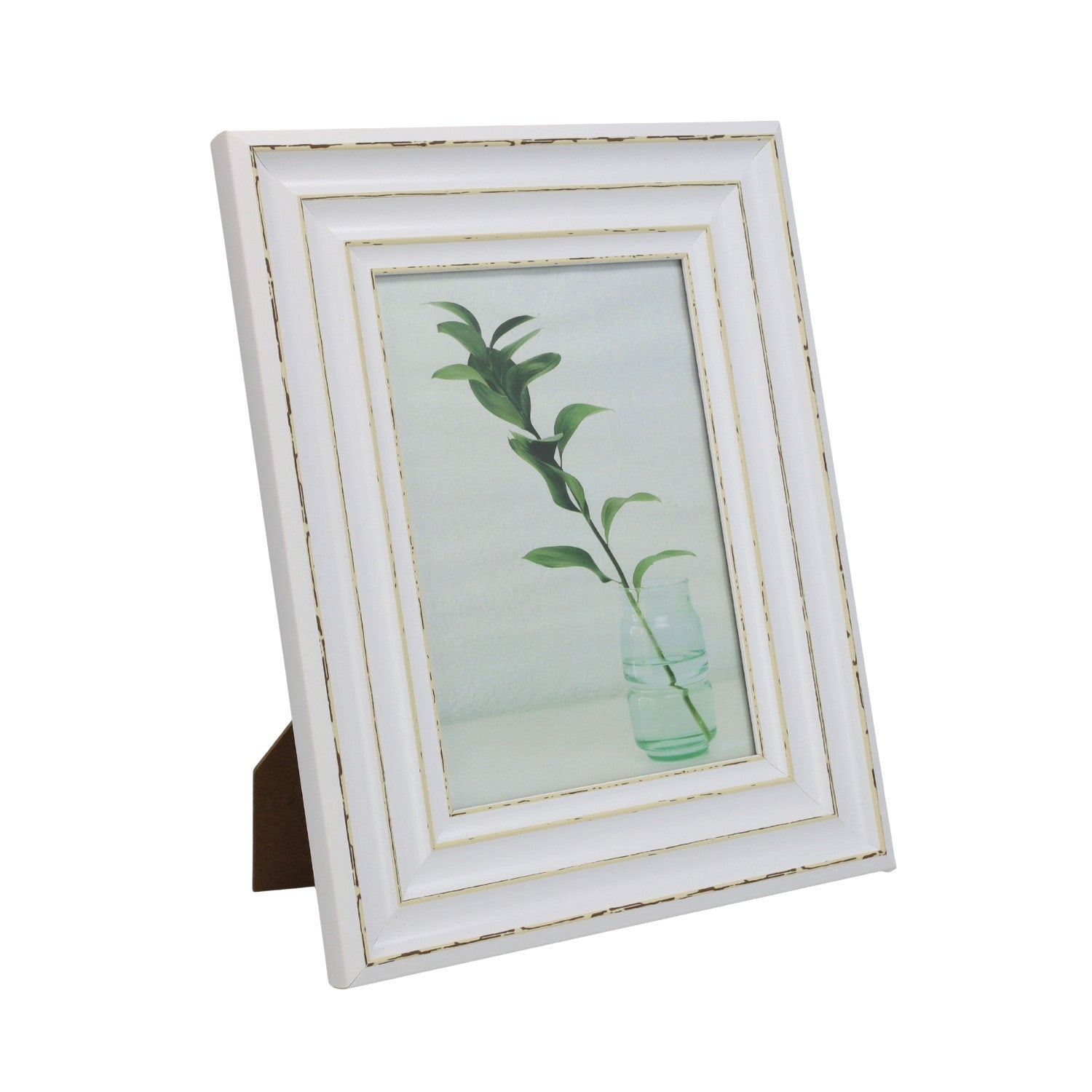 5x7 Antique White Free-Standing Photo Frame