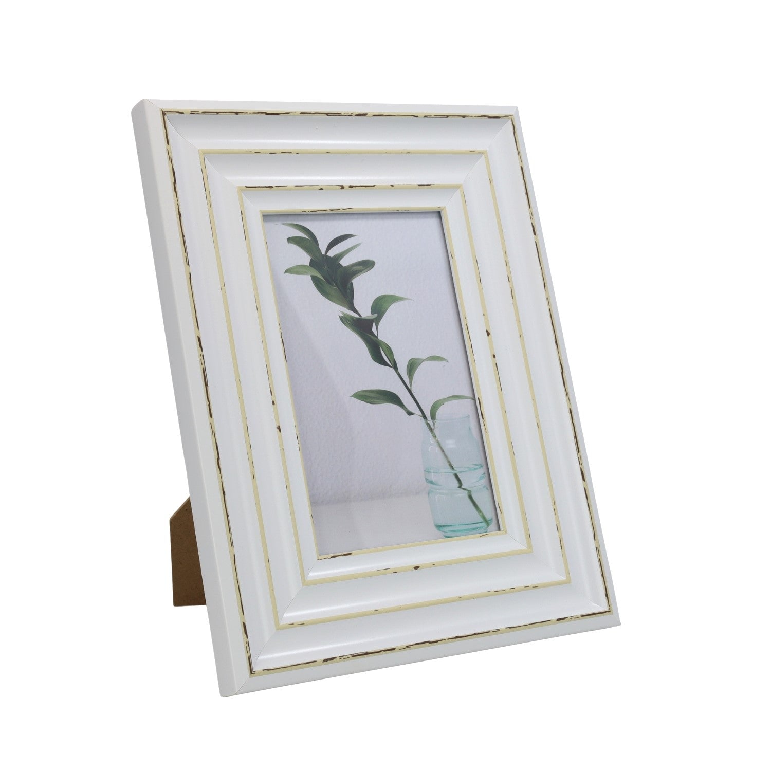 4x6 Antique White Free-Standing Photo Frame