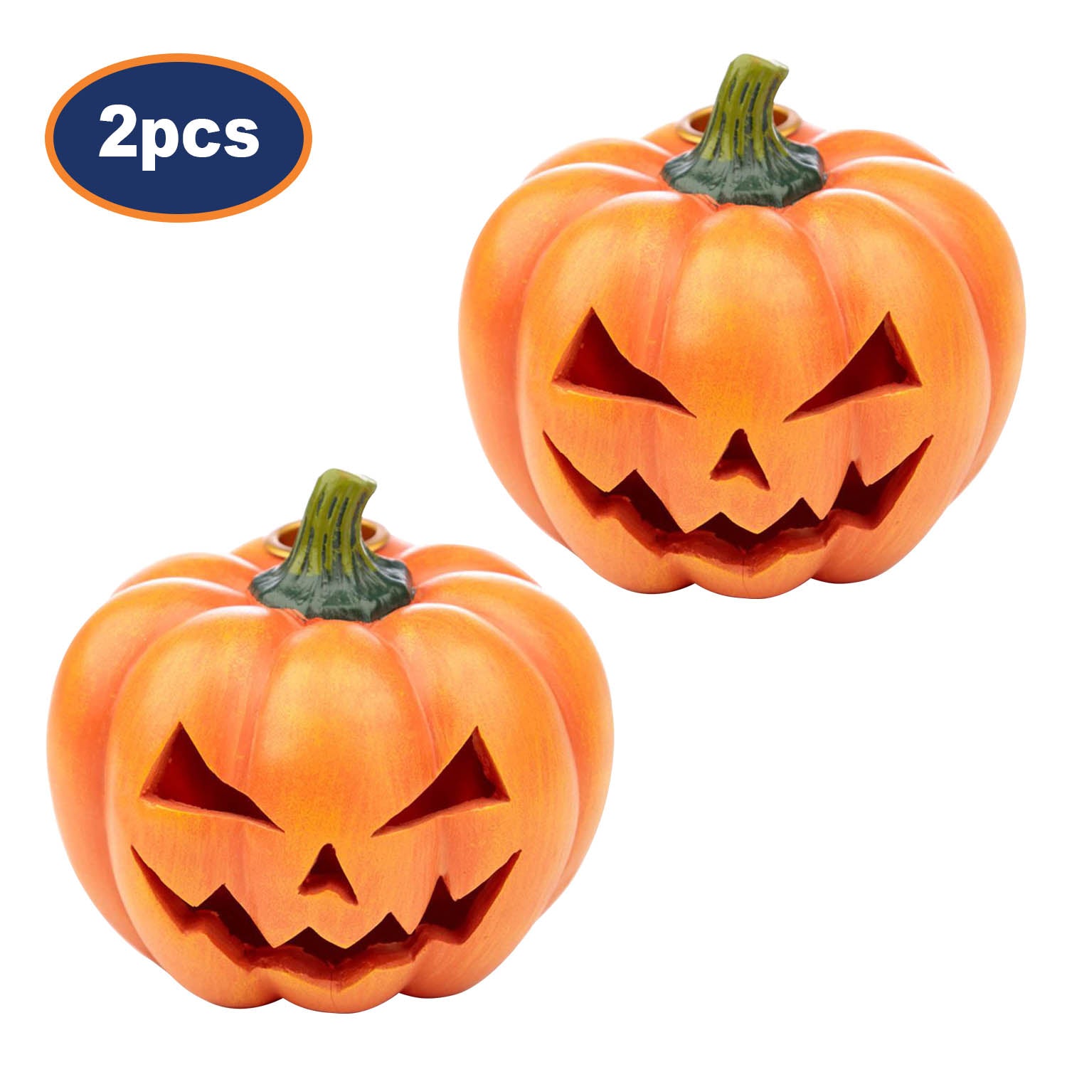 2Pcs Orange Pumpkin Backflow Incense Cone Burner