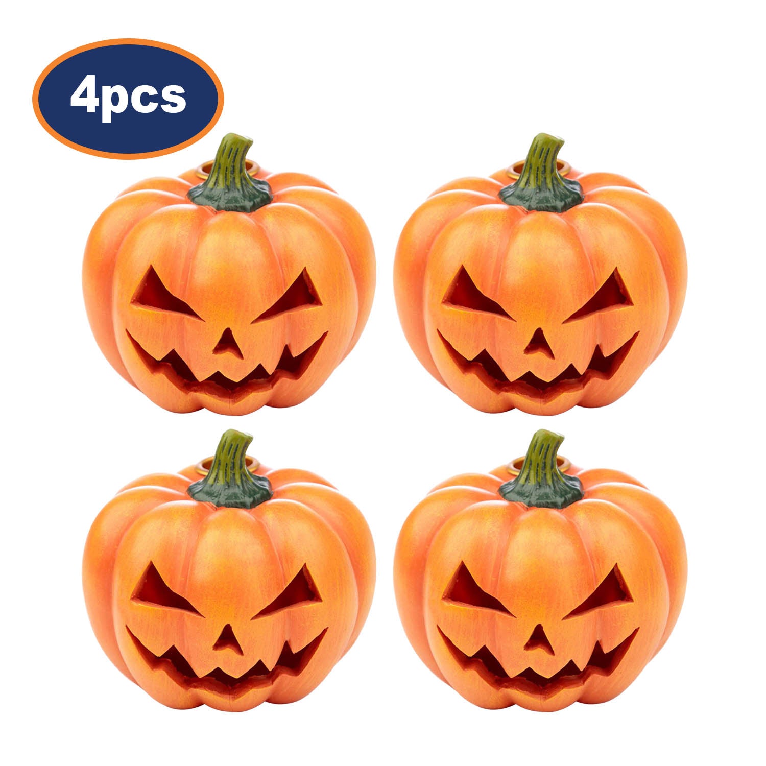 4Pcs Orange Pumpkin Backflow Incense Cone Burner