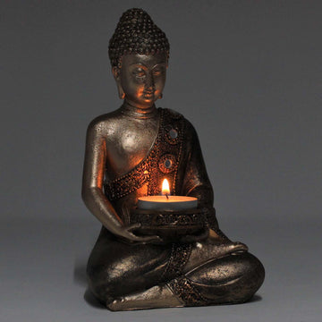 Thai Buddha Tea Light Candle Holder Statue Home Décor