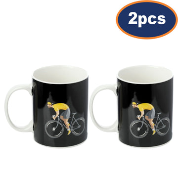 2Pcs Black Cycle Works Design Mug