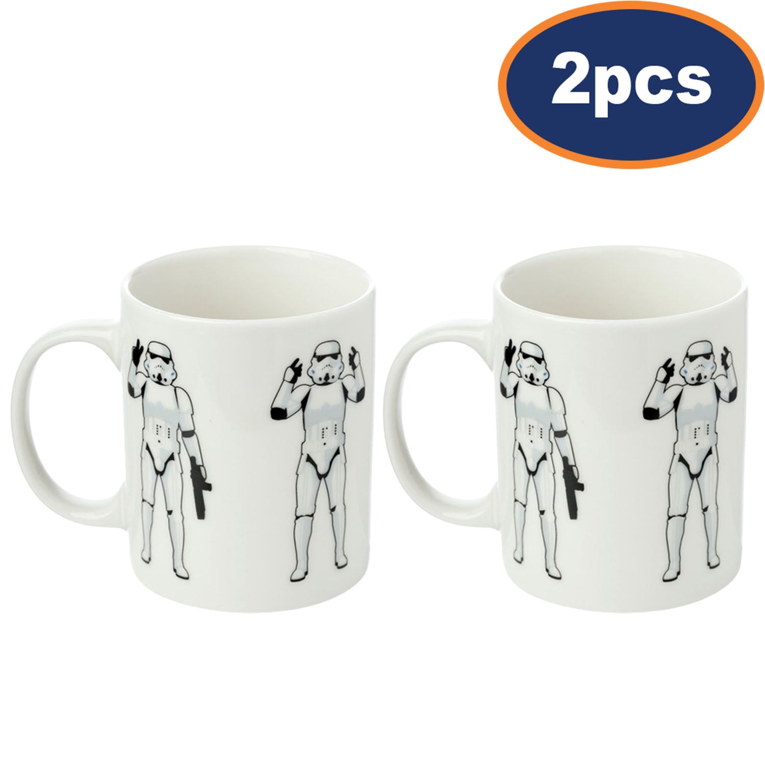 2Pcs White Stormtrooper Design Mug