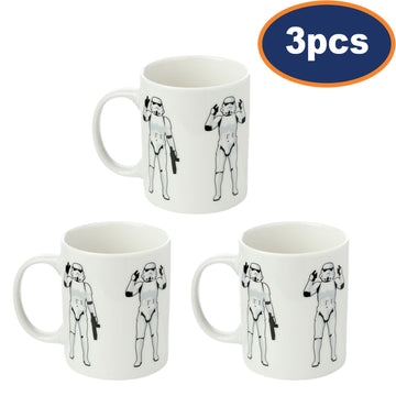 3Pcs White Stormtrooper Design Mug