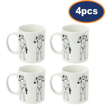 4Pcs White Stormtrooper Design Mug