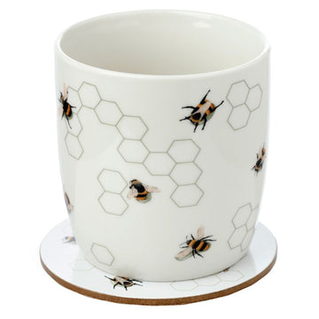 White Nectar Meadows Bees Mug