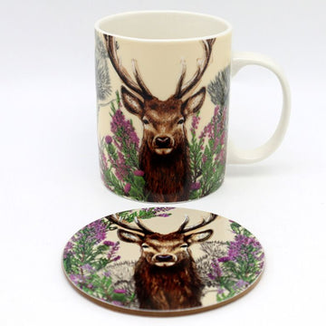 2 Sets of Wild Stag Mug & Coaster