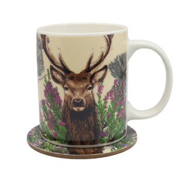 Wild Stag Mug & Coaster Set