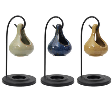 2Pcs Ceramic Hanging Teardrop Oil Burner Night Light