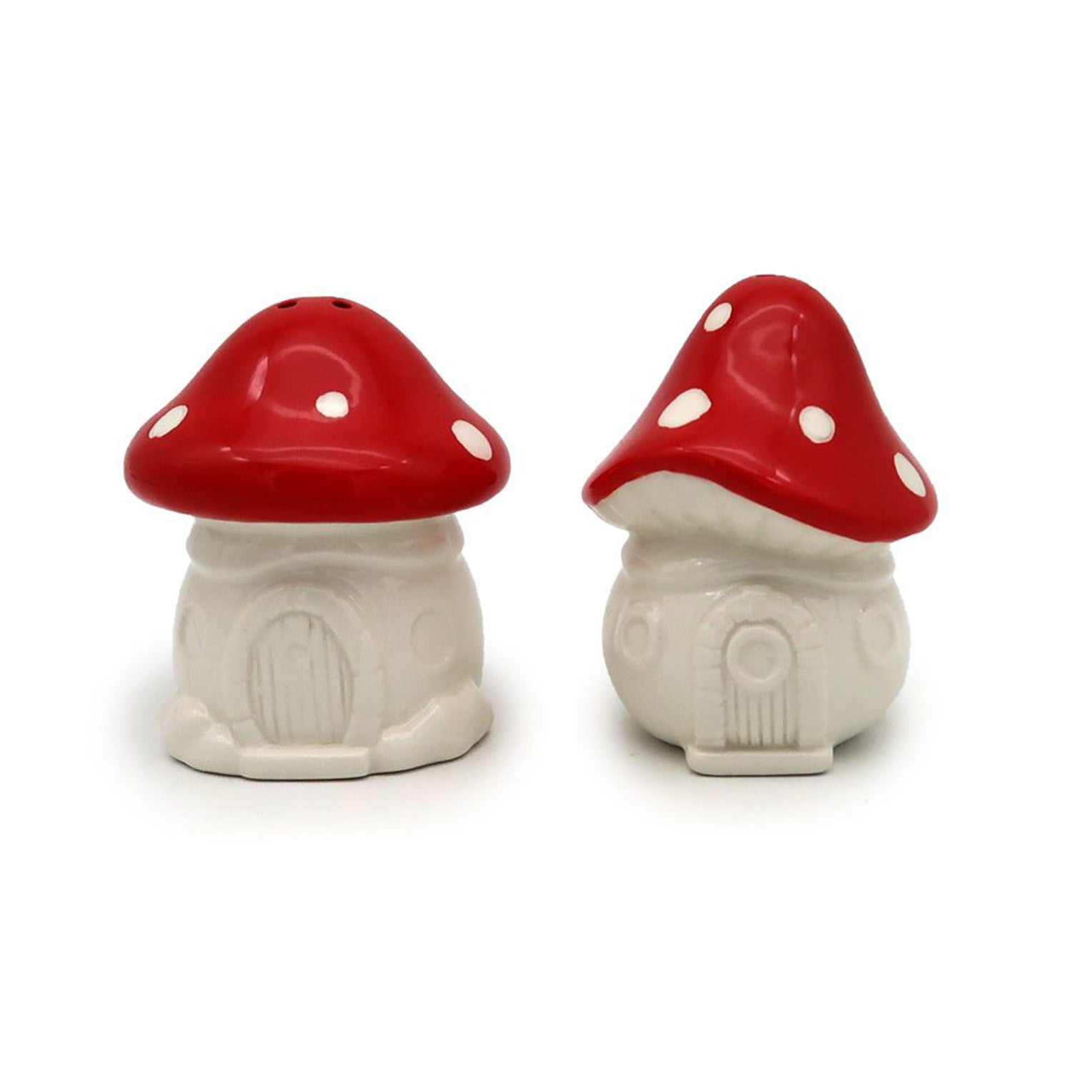 Toadstool Ceramic Salt & Pepper Shakers Set