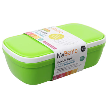 MyBento Green Nesting Double Layer Food Lunchbox