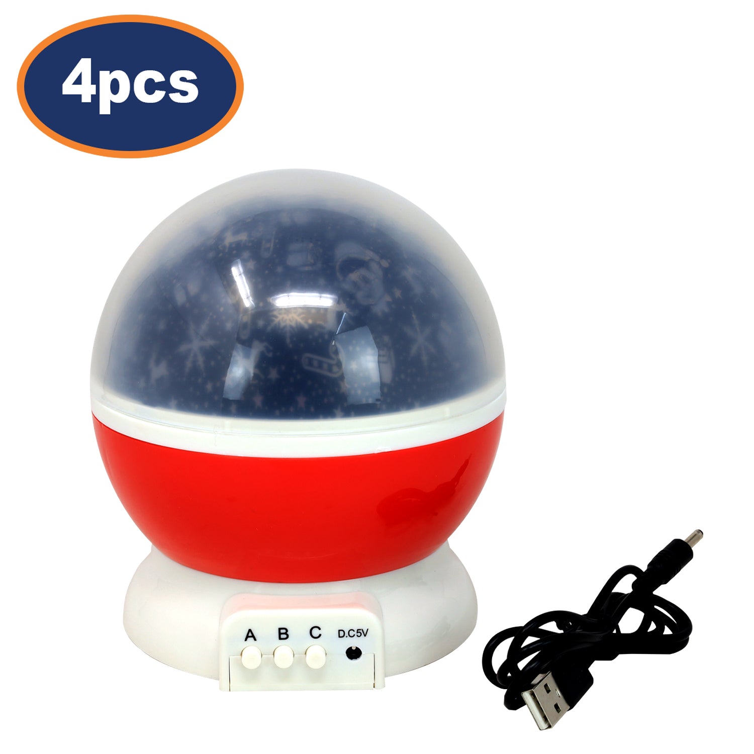 4Pcs Elf Colour Changing 3 Mode Galaxy Dazzler Ceiling Projectors