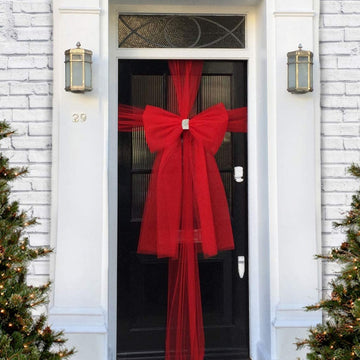 Deluxe Luxury Red Full Door Bow