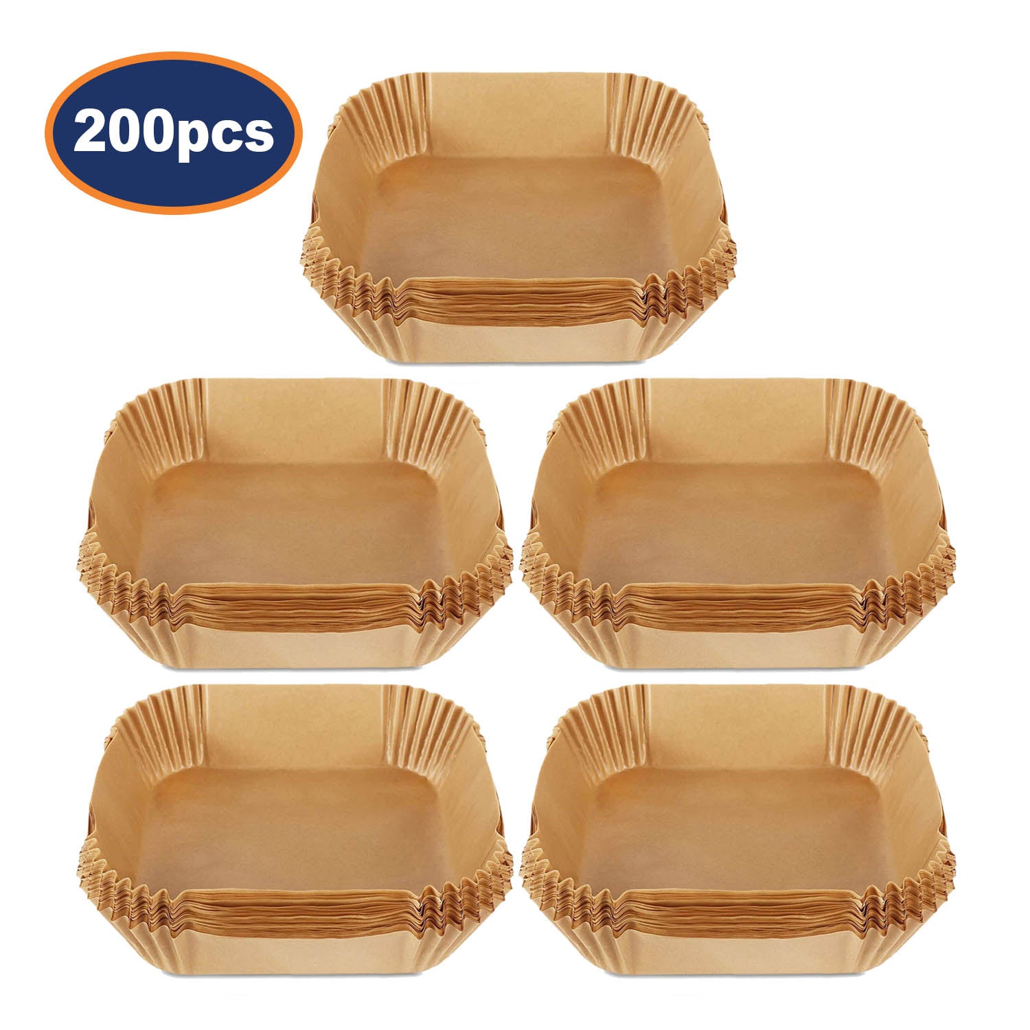 Pack of 5 200Pcs 20cm Square Air Fryer Parchment Paper