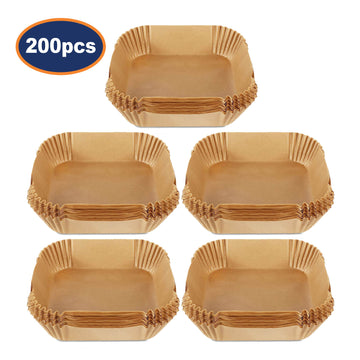 Pack of 5 200Pcs 20cm Square Air Fryer Parchment Paper