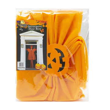 Orange Pumpkin Halloween DIY Door Bow