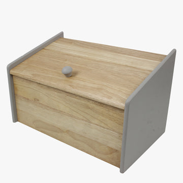 Wooden Loaf Bread Bin Drop Down Front Lid