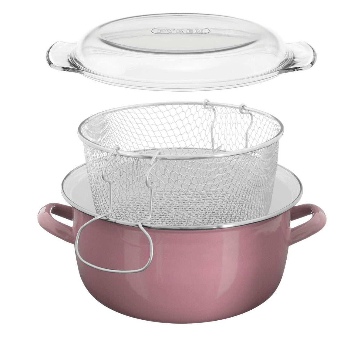 Telo Pink Chip Pan Deep Fat Fryer
