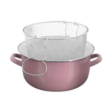 Telo Pink Chip Pan Deep Fat Fryer