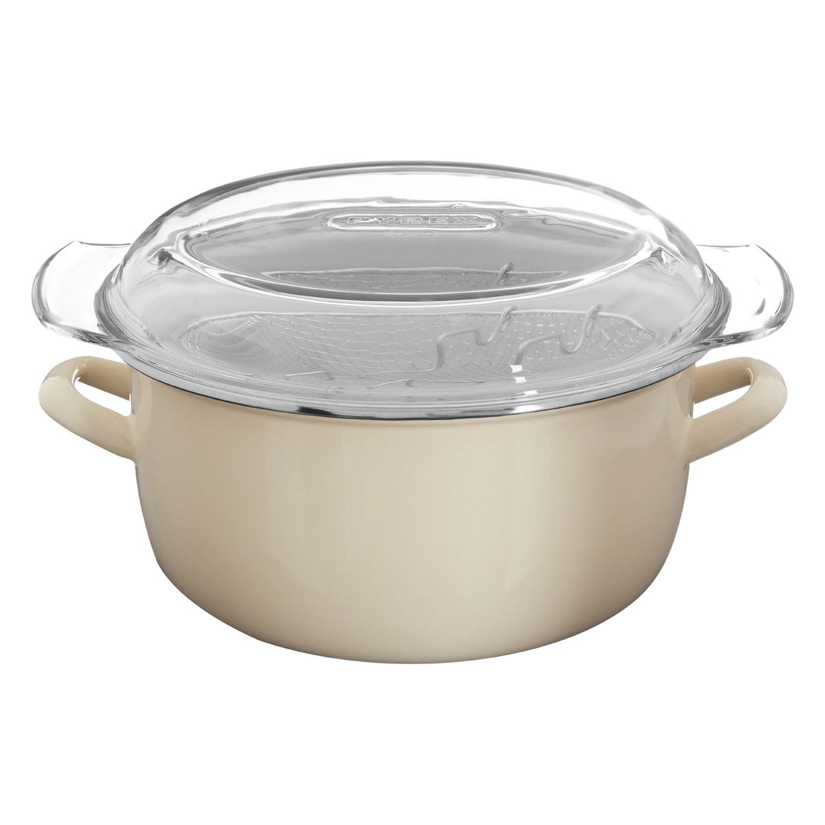 Pyrex Deep Lid Cream Enamel Glass Pyrex Lid Steel Deep Fryer