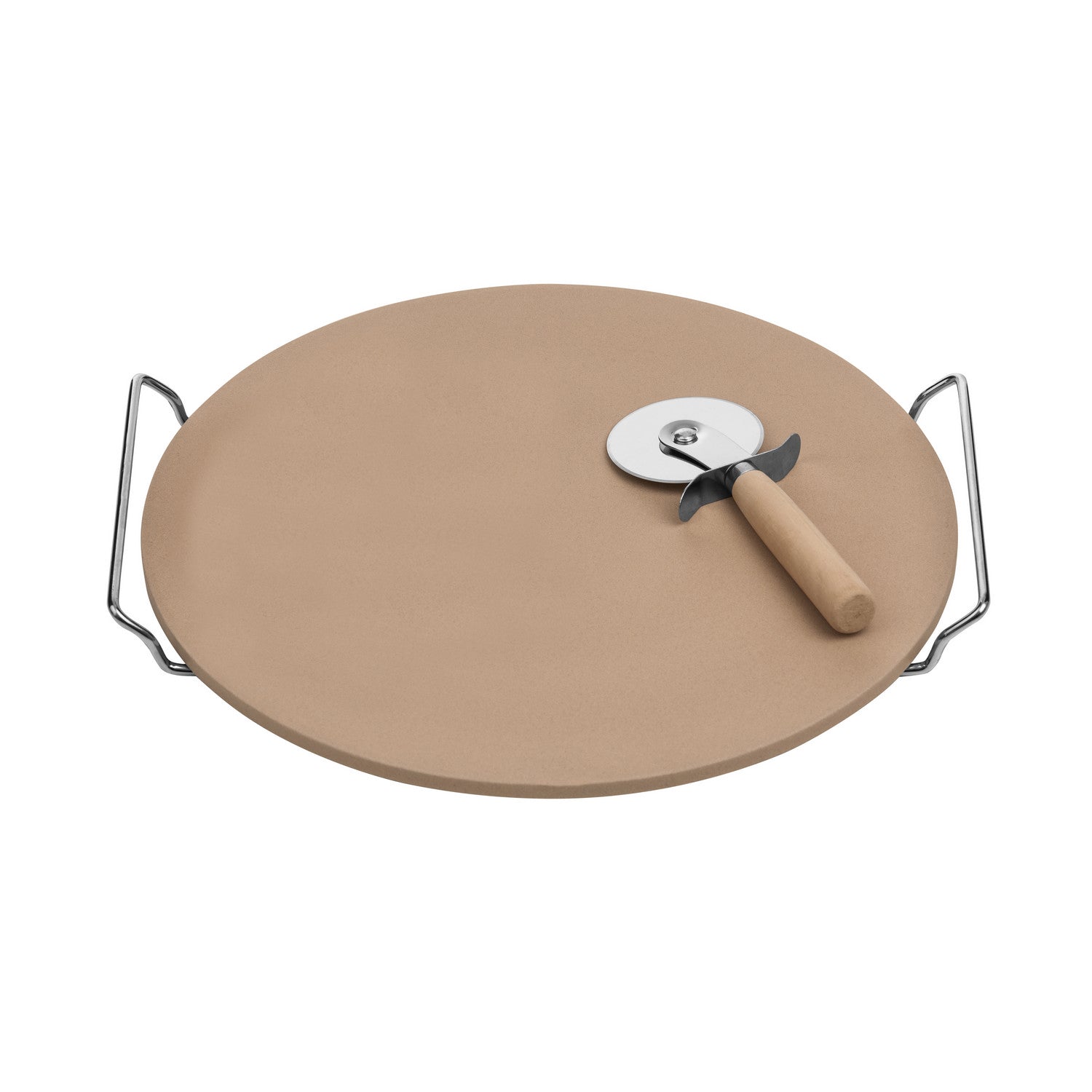 Round Pizza Serving Cutting Chopping