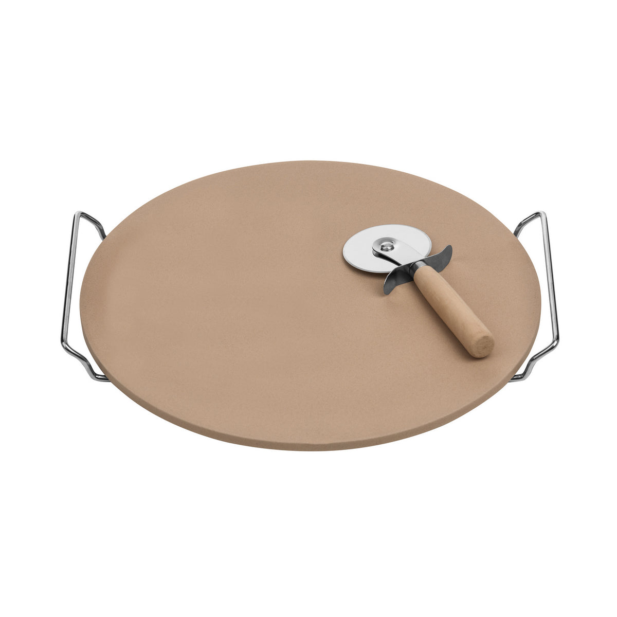 Round Pizza Serving Cutting Chopping