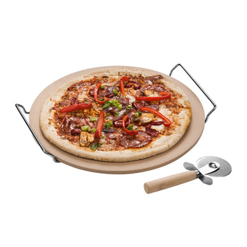 Round Pizza Serving Cutting Chopping