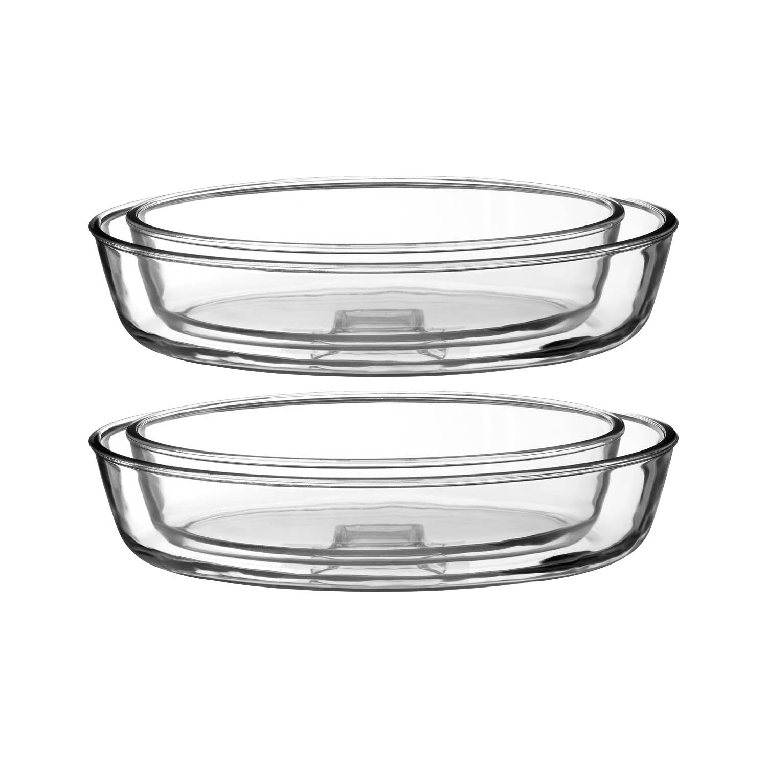 Freska 4pc Borosilicate Glass Oval Baking Oven Dishes