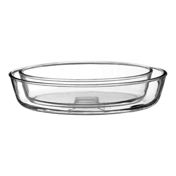 2x Freska Borosilicate Glass Oval Baking Oven Dishes