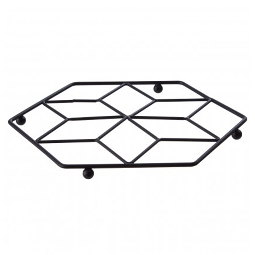 Vertex Contour Trivet, Metallic, Matte Black