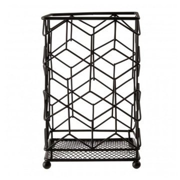 Vertex Contour Utensil Holder, Metallic, Black