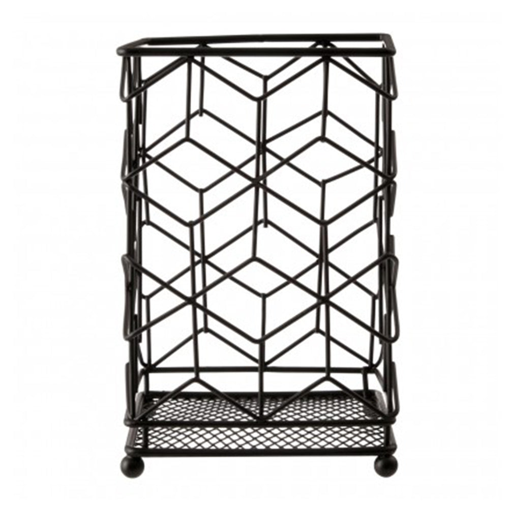 Vertex Contour Utensil Holder, Metallic, Black
