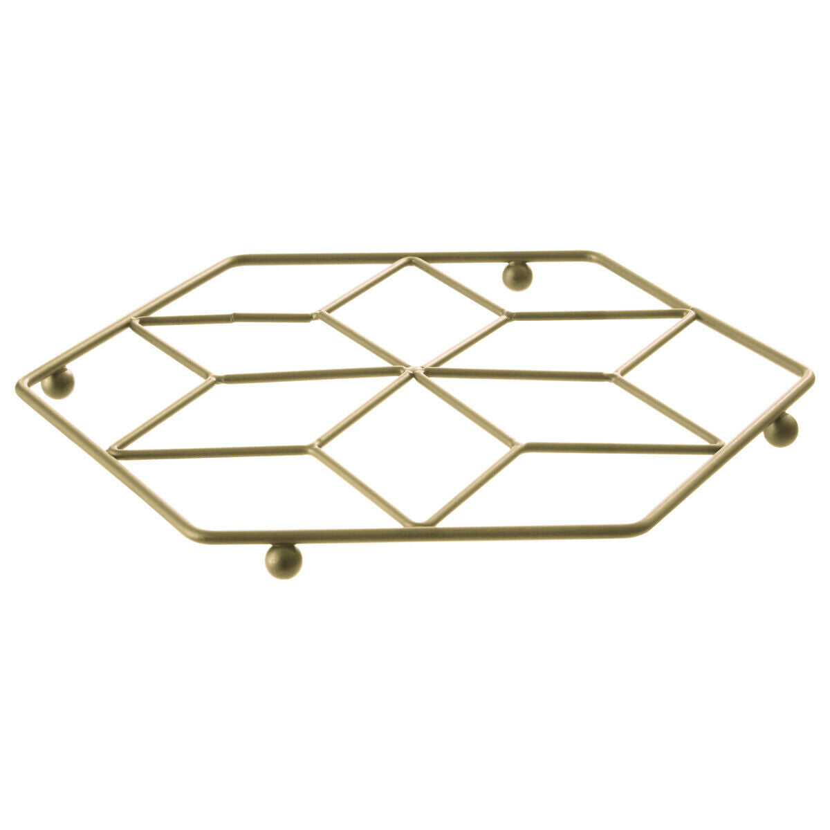 Vertex Matte Gold Contour Trivet, Gold Metal