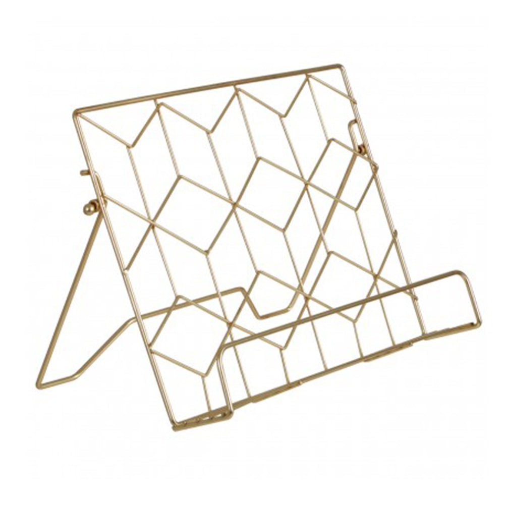 Vertex Contour Matte Gold Finish Cookbook Stand