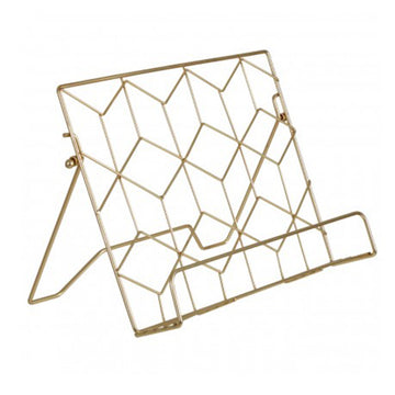 Vertex Contour Matte Gold Finish Cookbook Stand